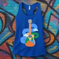Abstract Nature Lover Guitar Womens Tank Top