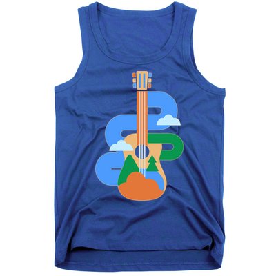 Abstract Nature Lover Guitar Tank Top