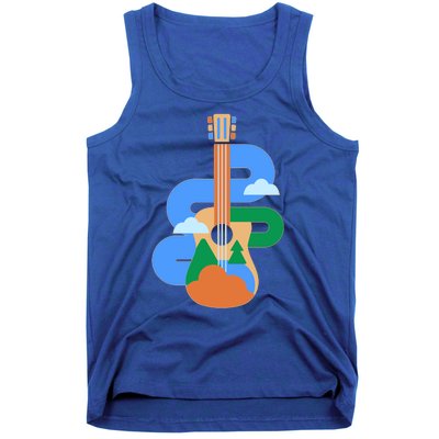 Abstract Nature Lover Guitar Tank Top