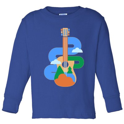Abstract Nature Lover Guitar Toddler Long Sleeve Shirt