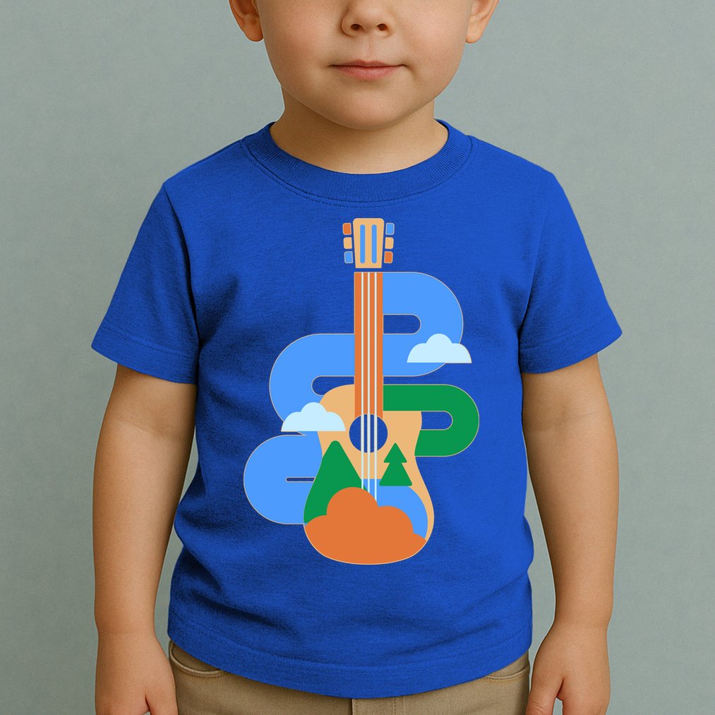 Abstract Nature Lover Guitar Toddler T-Shirt