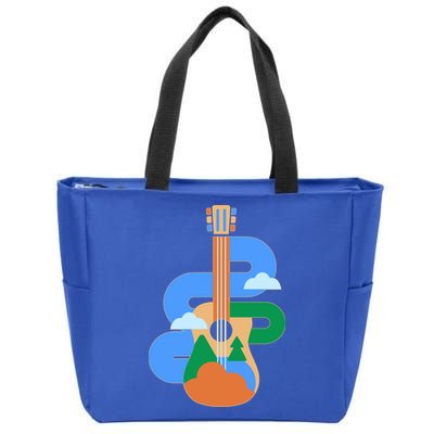 Abstract Nature Lover Guitar Zip Tote Bag