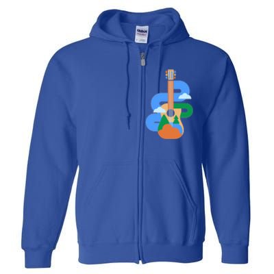 Abstract Nature Lover Guitar Full Zip Hoodie