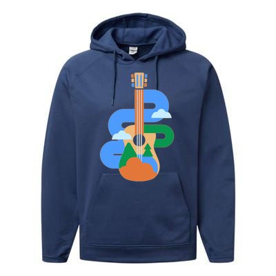 Abstract Nature Lover Guitar Performance Fleece Hoodie