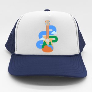 Abstract Nature Lover Guitar Trucker Hat