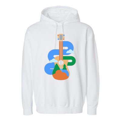 Abstract Nature Lover Guitar Garment-Dyed Fleece Hoodie