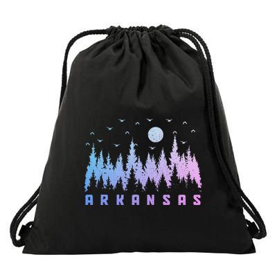 Arkansas Nature Lover Trees Forest Hiking Drawstring Bag