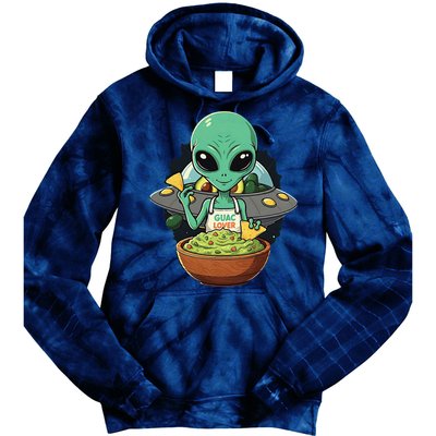 Alien Nation Loves Guacamole Ufo Alien Invasion Guac Lover Tie Dye Hoodie