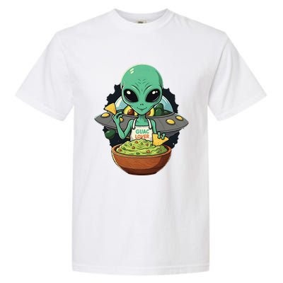 Alien Nation Loves Guacamole Ufo Alien Invasion Guac Lover Garment-Dyed Heavyweight T-Shirt