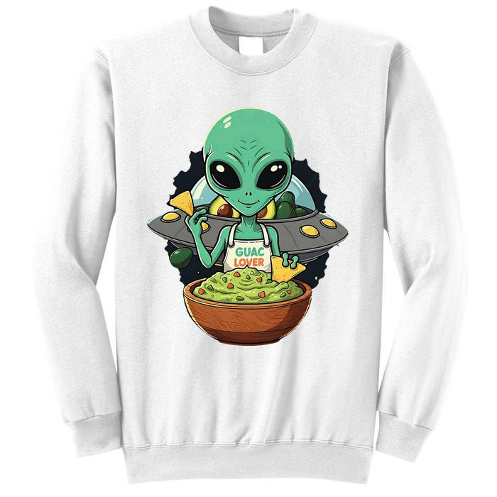 Alien Nation Loves Guacamole Ufo Alien Invasion Guac Lover Sweatshirt