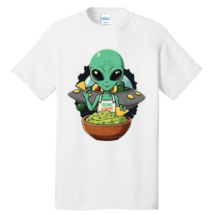 Alien Nation Loves Guacamole Ufo Alien Invasion Guac Lover Tall T-Shirt