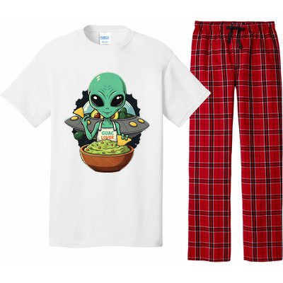 Alien Nation Loves Guacamole Ufo Alien Invasion Guac Lover Pajama Set