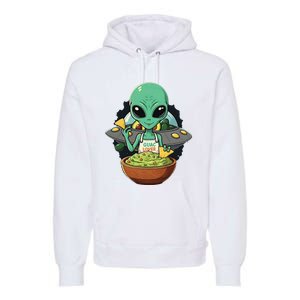 Alien Nation Loves Guacamole Ufo Alien Invasion Guac Lover Premium Hoodie