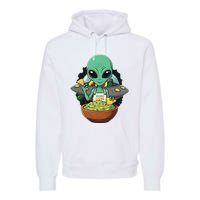 Alien Nation Loves Guacamole Ufo Alien Invasion Guac Lover Premium Hoodie