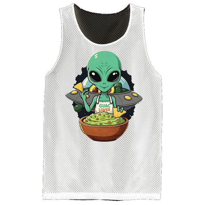 Alien Nation Loves Guacamole Ufo Alien Invasion Guac Lover Mesh Reversible Basketball Jersey Tank