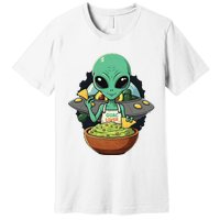 Alien Nation Loves Guacamole Ufo Alien Invasion Guac Lover Premium T-Shirt