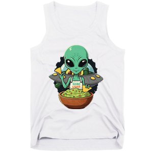 Alien Nation Loves Guacamole Ufo Alien Invasion Guac Lover Tank Top