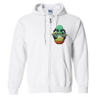 Alien Nation Loves Guacamole Ufo Alien Invasion Guac Lover Full Zip Hoodie