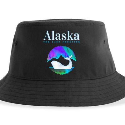 Alaska Northern Lights Orca Whale With Aurora Borealis Meaningful Gift Sustainable Bucket Hat