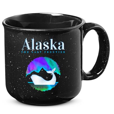 Alaska Northern Lights Orca Whale With Aurora Borealis Meaningful Gift 15oz Campfire Ceramic Mug