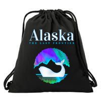 Alaska Northern Lights Orca Whale With Aurora Borealis Meaningful Gift Drawstring Bag