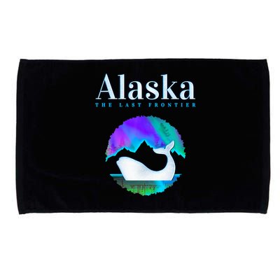 Alaska Northern Lights Orca Whale With Aurora Borealis Meaningful Gift Microfiber Hand Towel