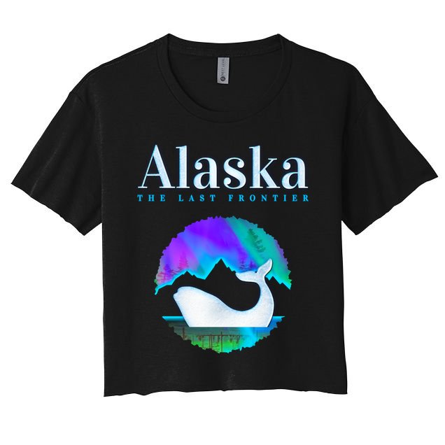 Alaska Northern Lights Orca Whale With Aurora Borealis Meaningful Gift Crop Top