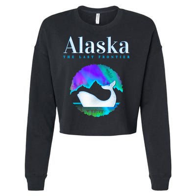 Alaska Northern Lights Orca Whale With Aurora Borealis Meaningful Gift Cropped Pullover Crew