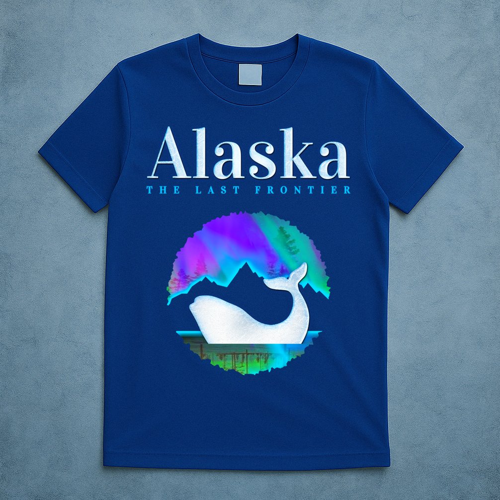 Alaska Northern Lights Orca Whale With Aurora Borealis Meaningful Gift T-Shirt