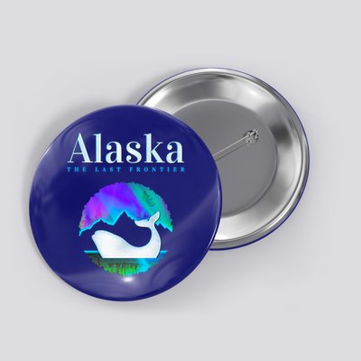Alaska Northern Lights Orca Whale With Aurora Borealis Meaningful Gift Button