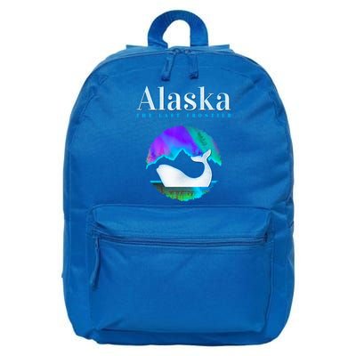 Alaska Northern Lights Orca Whale With Aurora Borealis Meaningful Gift 16 in Basic Backpack