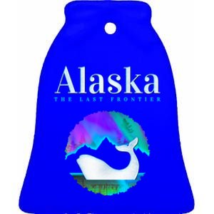 Alaska Northern Lights Orca Whale With Aurora Borealis Meaningful Gift Ceramic Bell Ornament