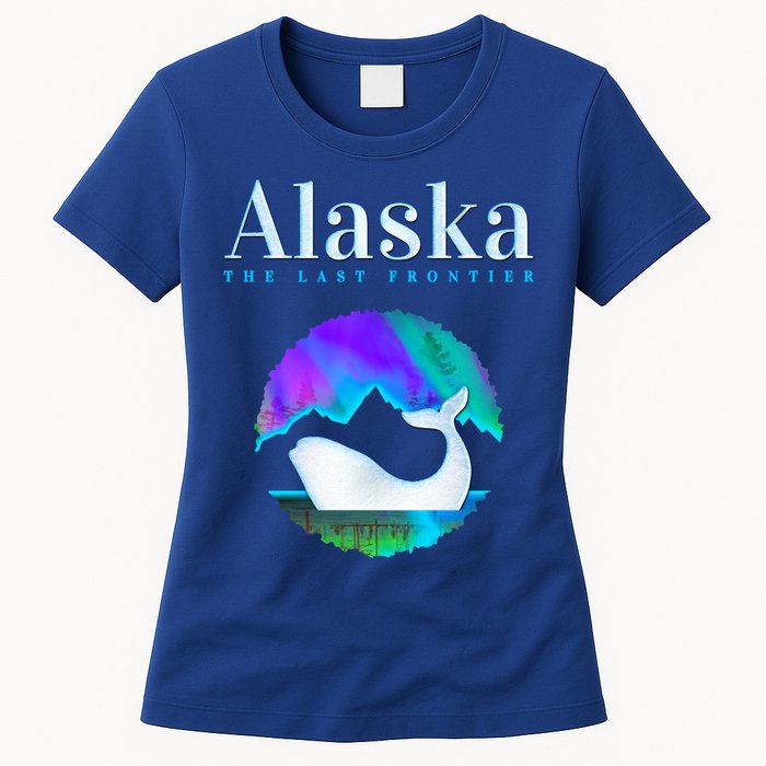 Alaska Northern Lights Orca Whale With Aurora Borealis Meaningful Gift Womens T-Shirt