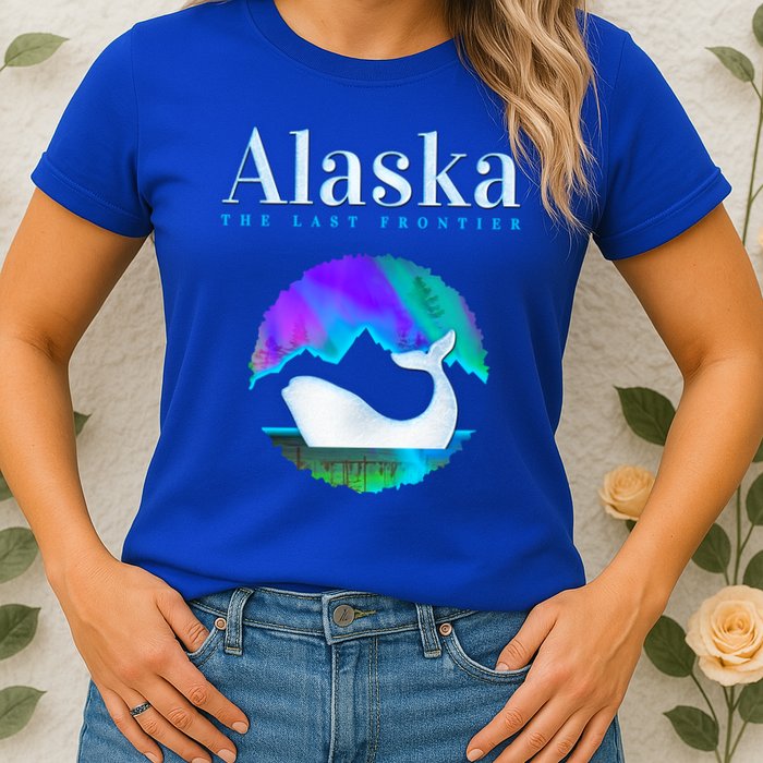 Alaska Northern Lights Orca Whale With Aurora Borealis Meaningful Gift Womens T-Shirt