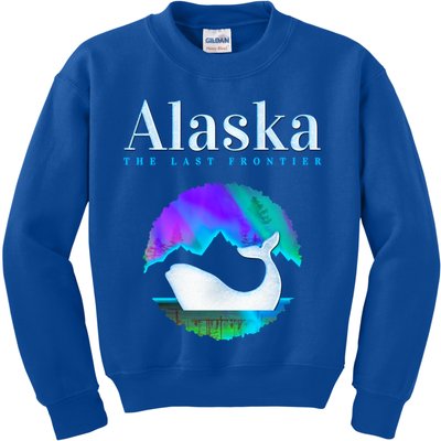 Alaska Northern Lights Orca Whale With Aurora Borealis Meaningful Gift Kids Sweatshirt