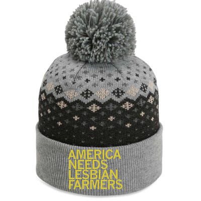 America Needs Lesbian Farmers The Baniff Cuffed Pom Beanie