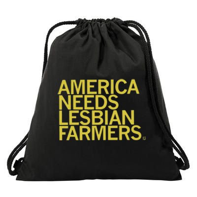 America Needs Lesbian Farmers Drawstring Bag