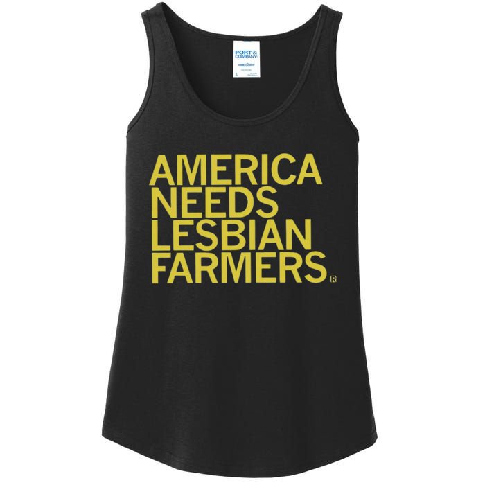 America Needs Lesbian Farmers Ladies Essential Tank