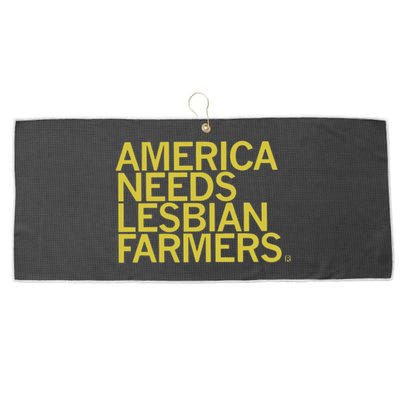 America Needs Lesbian Farmers Large Microfiber Waffle Golf Towel