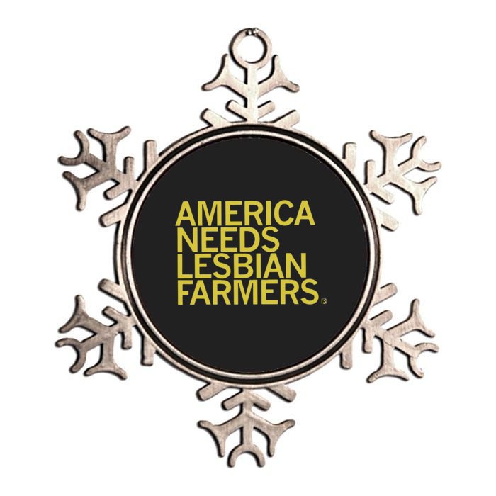 America Needs Lesbian Farmers Metallic Star Ornament