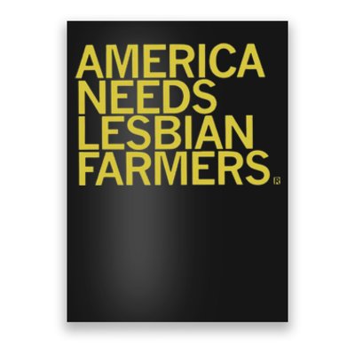 America Needs Lesbian Farmers Poster