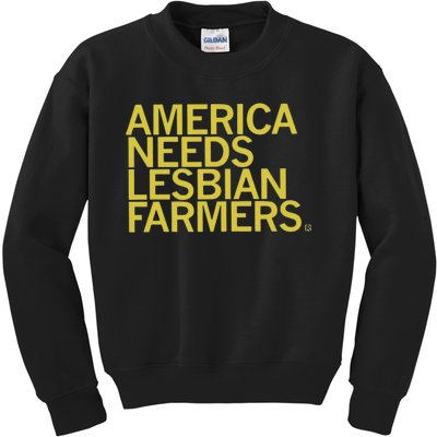 America Needs Lesbian Farmers Kids Sweatshirt