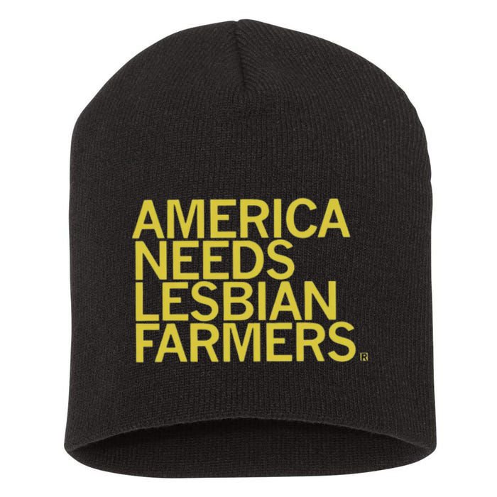 America Needs Lesbian Farmers Short Acrylic Beanie