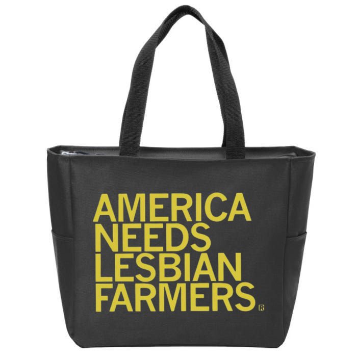 America Needs Lesbian Farmers Zip Tote Bag