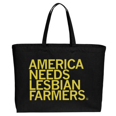 America Needs Lesbian Farmers Cotton Canvas Jumbo Tote