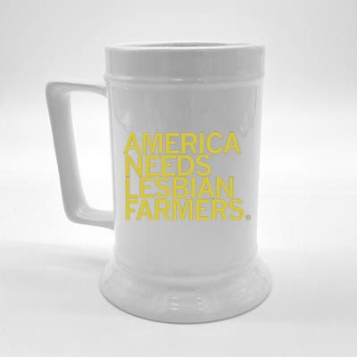 America Needs Lesbian Farmers Beer Stein