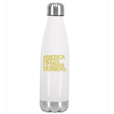 America Needs Lesbian Farmers Stainless Steel Insulated Water Bottle