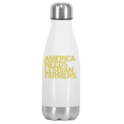 America Needs Lesbian Farmers Stainless Steel Insulated Water Bottle