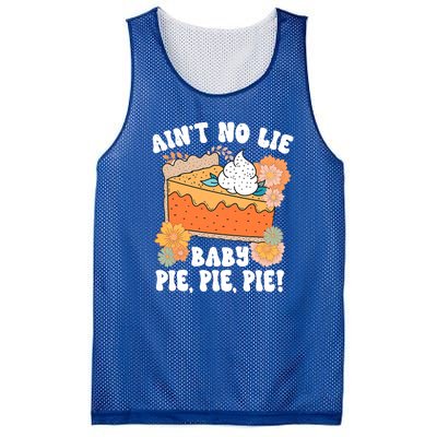 Ain't No Lie Baby Pie Pie Pie Pumpkin Funny Thanksgivin Food Mesh Reversible Basketball Jersey Tank