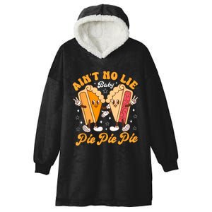 AintS No Lie Baby Pie Thanksgiving Funny Pie Pumpkin Fall Hooded Wearable Blanket